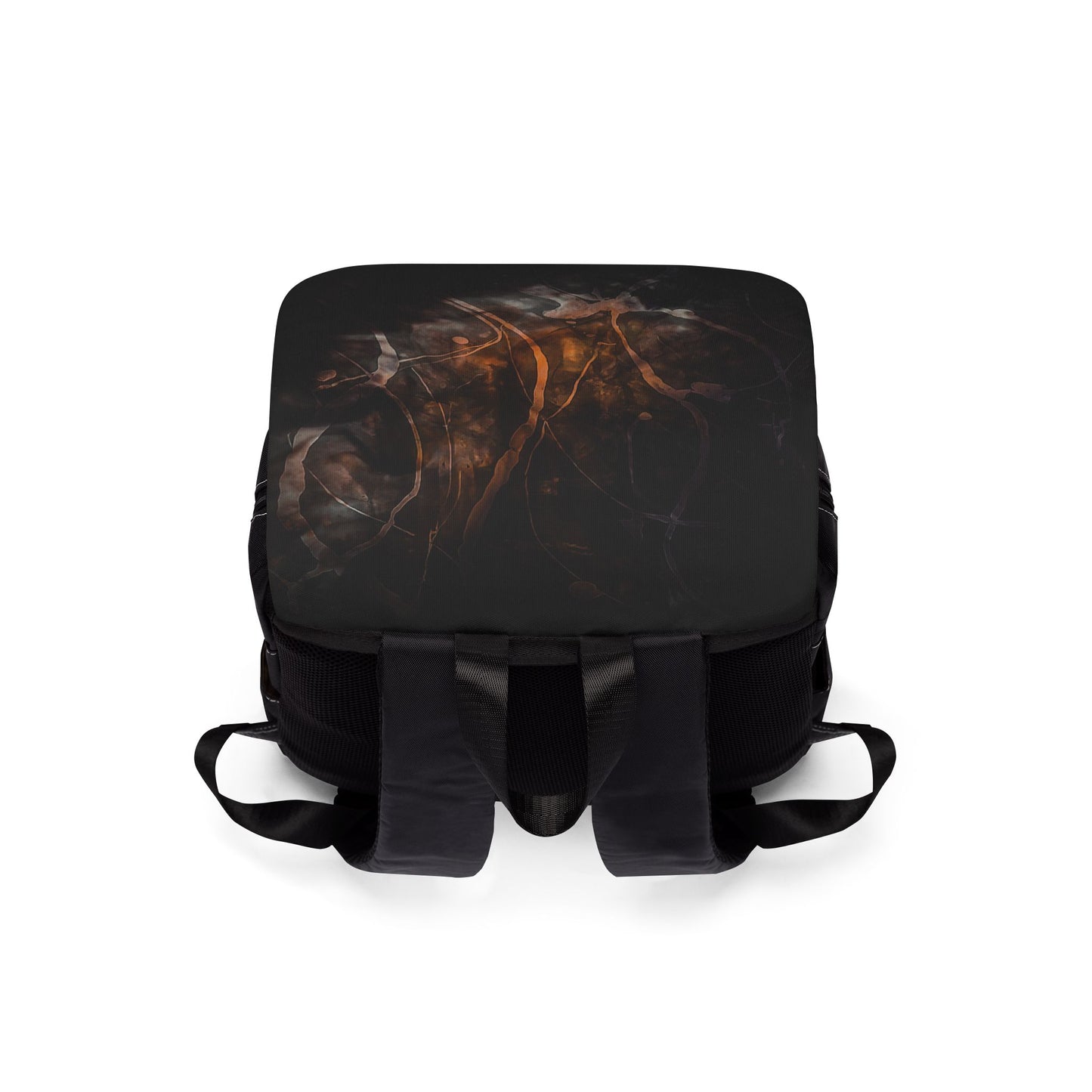 Abstract Galaxy Oxford Canvas Backpack: Unisex Flap-Top School Bag