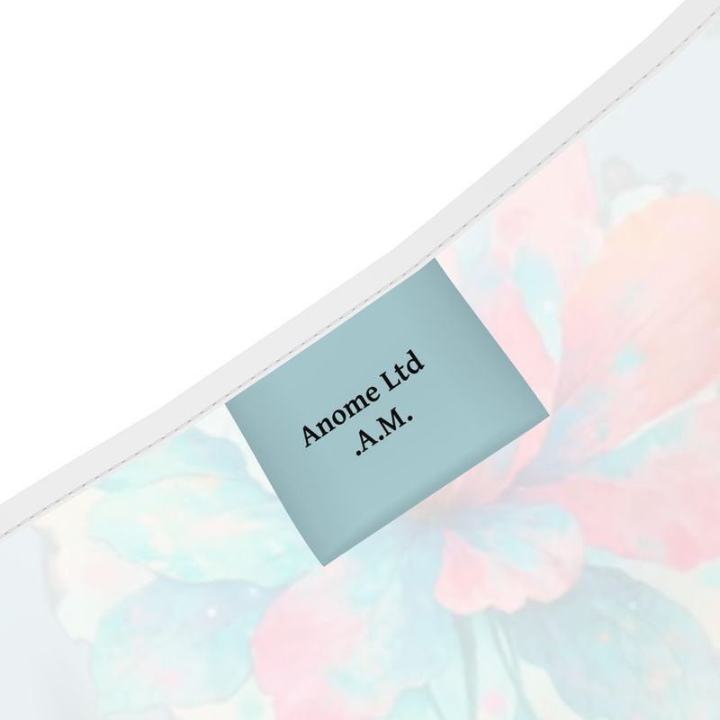 Misty Azure Watercolor Slip Dress - Resort Wear Summer Vacation Dress
