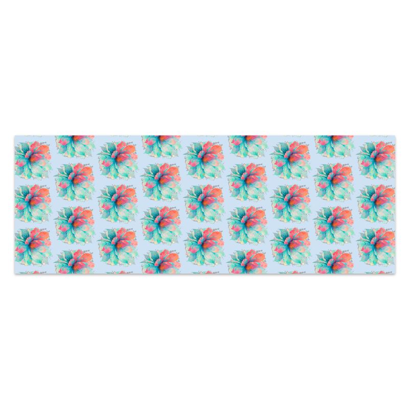 Tropical Bloom Versatile Sarong- Floral Baby Blue Scarf