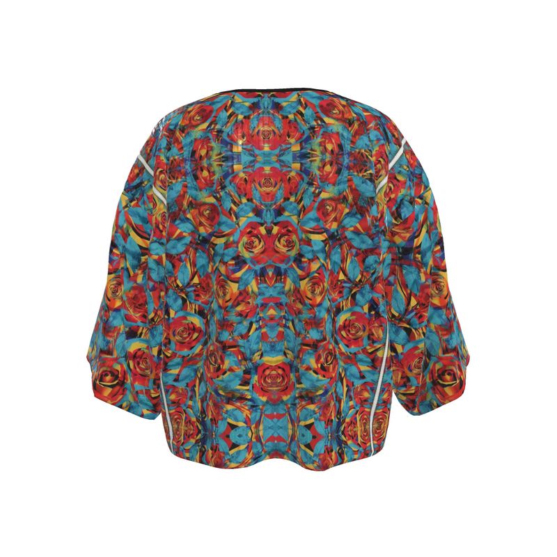 Patterned Velvet Kimono Jacket