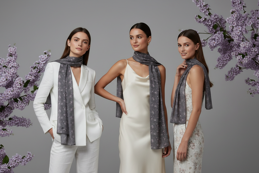 Whispered Orchid Evening Scarf Wrap or Shawl