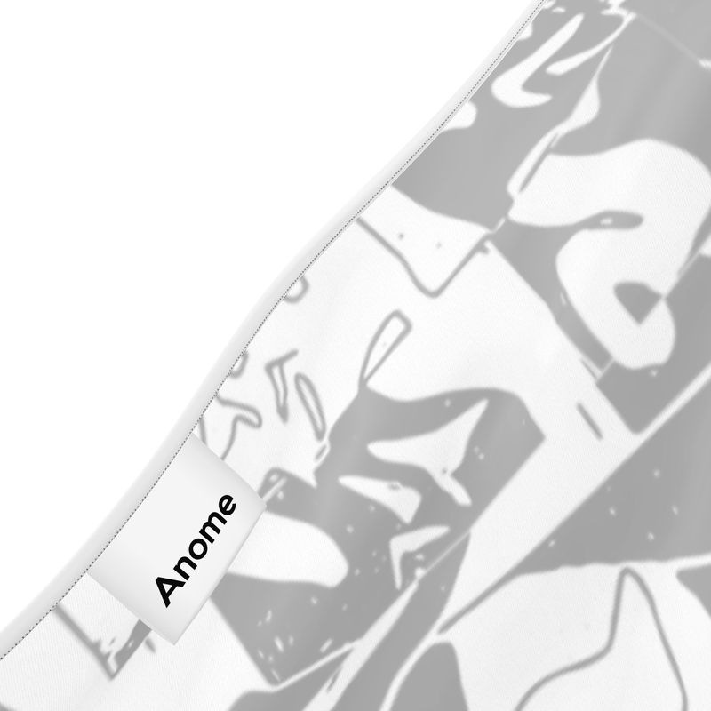 Halterneck backless dress- Monochrome Graffiti Art Maxi