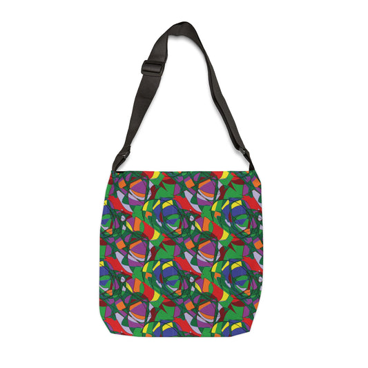 Abstract Colorful Mosaic Adjustable Tote Bag — Vibrant Geometric All-Over Print