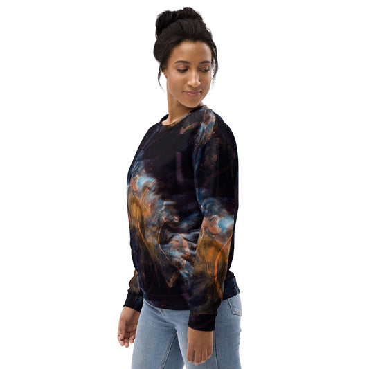 Black Galaxy Sweatshirt: Unisex Gothic Style Jumper