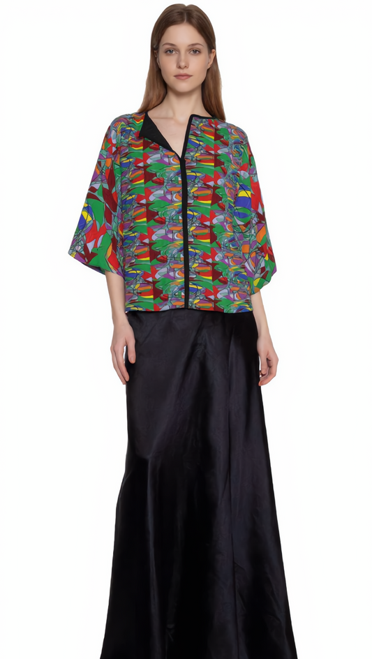Abstract Kaleidoscope Kimono Jacket