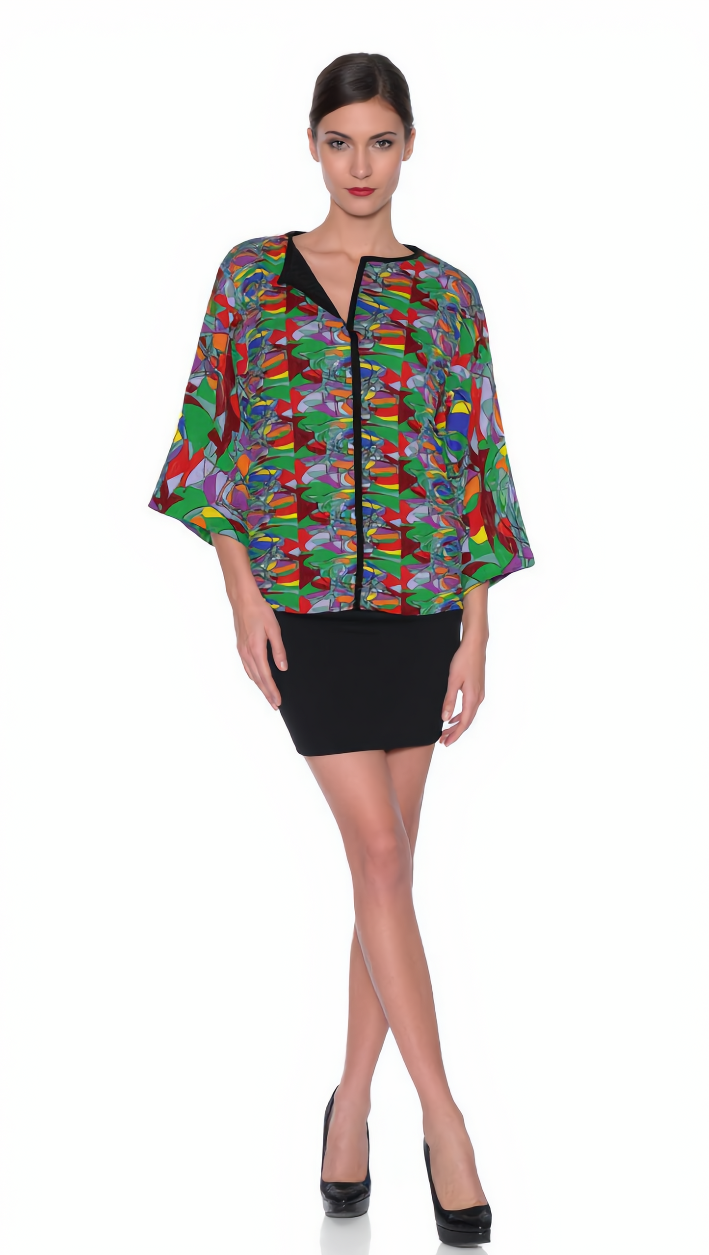 Abstract Kaleidoscope Kimono Jacket