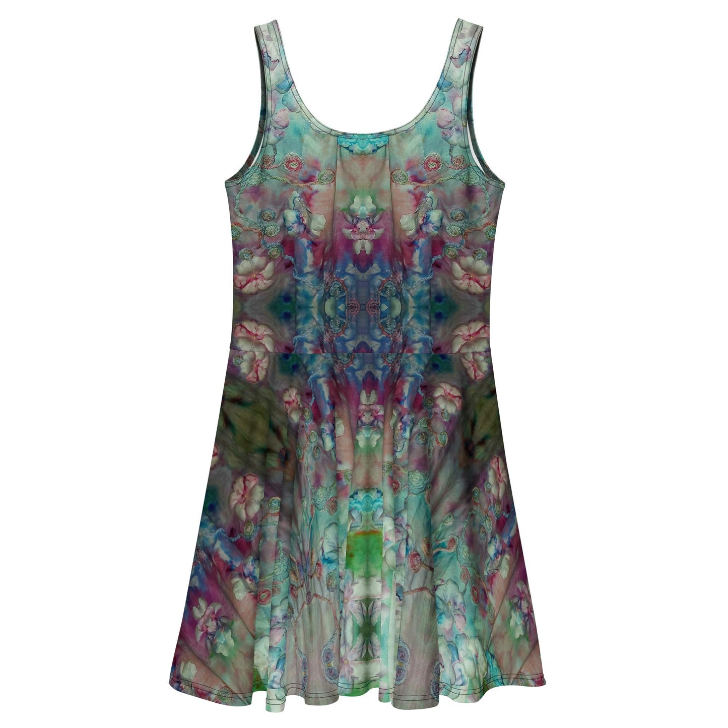 Floral Skater Dress: Chic Sleeveless Floaty Dress