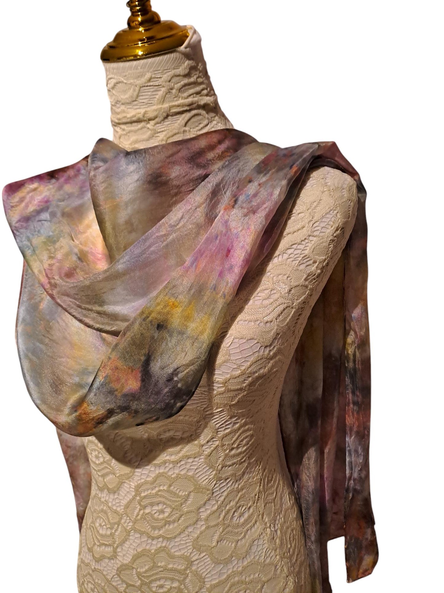 Hand-Dyed Silk Scarf: Lightweight Elegant Accessory