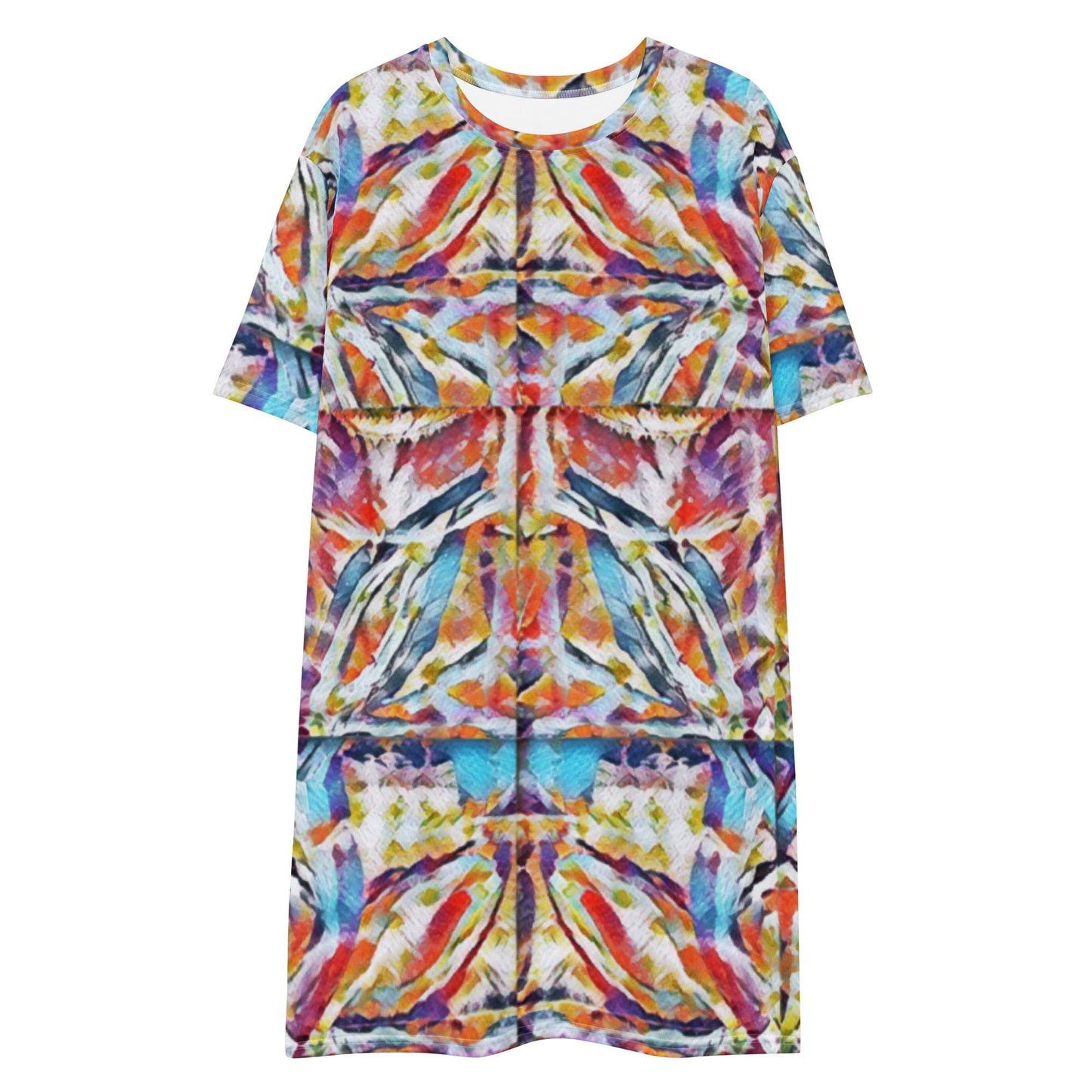 Multicoloured T-Shirt Dress: Vibrant Oversize Summer Top