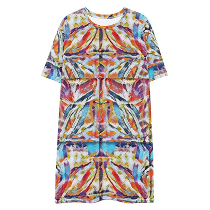 Multicoloured T-Shirt Dress: Vibrant Oversize Summer Top
