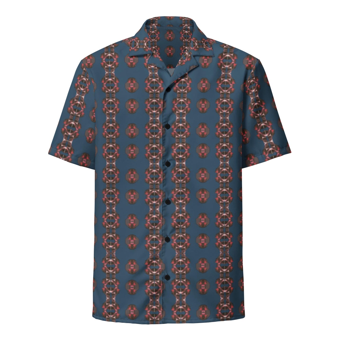 Wrinkle-Free Oversized Shirt – Recycled Polyester, Unique Pattern