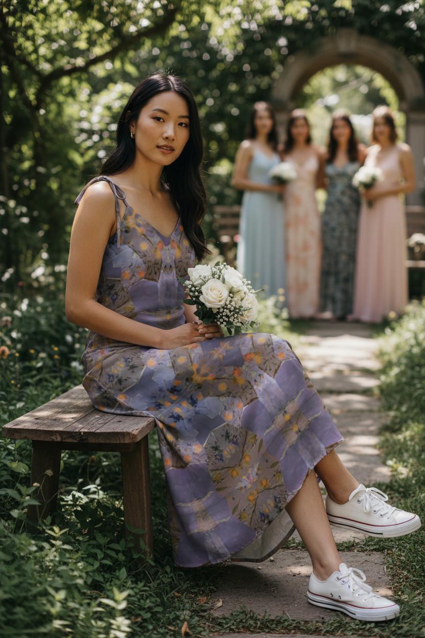 Bohemian Floral Print Bodycon Dress – Elegant Sleeveless Midi Dress with Adjustable Straps