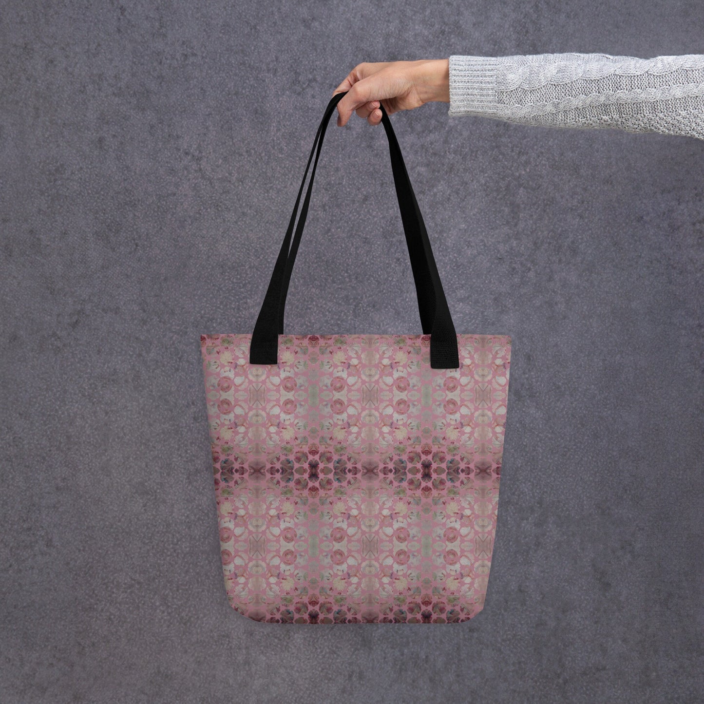 Handmade Floral Print Tote Bag: Spacious Ladies Bag