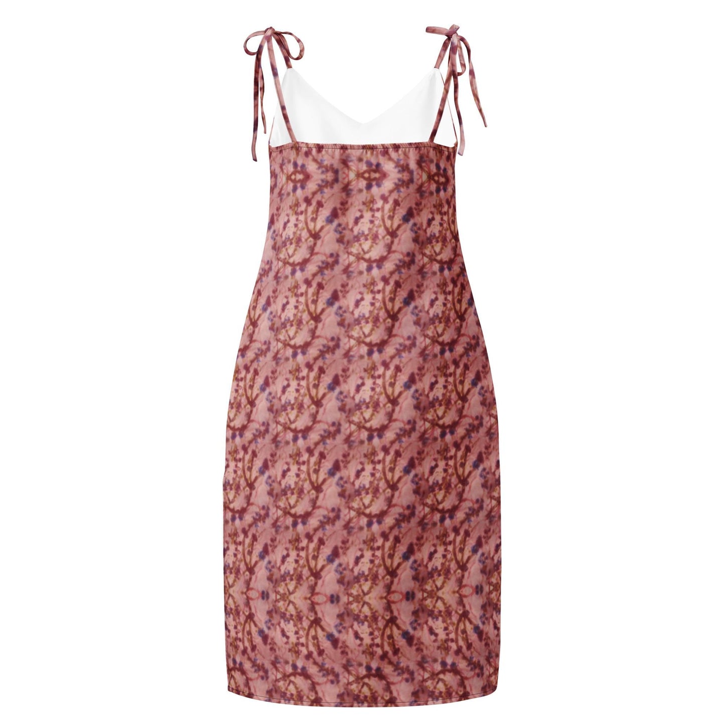 Romantic Rose Floral chiffon Slip Dress - Vintage-Inspired V-Neck Cami Midi