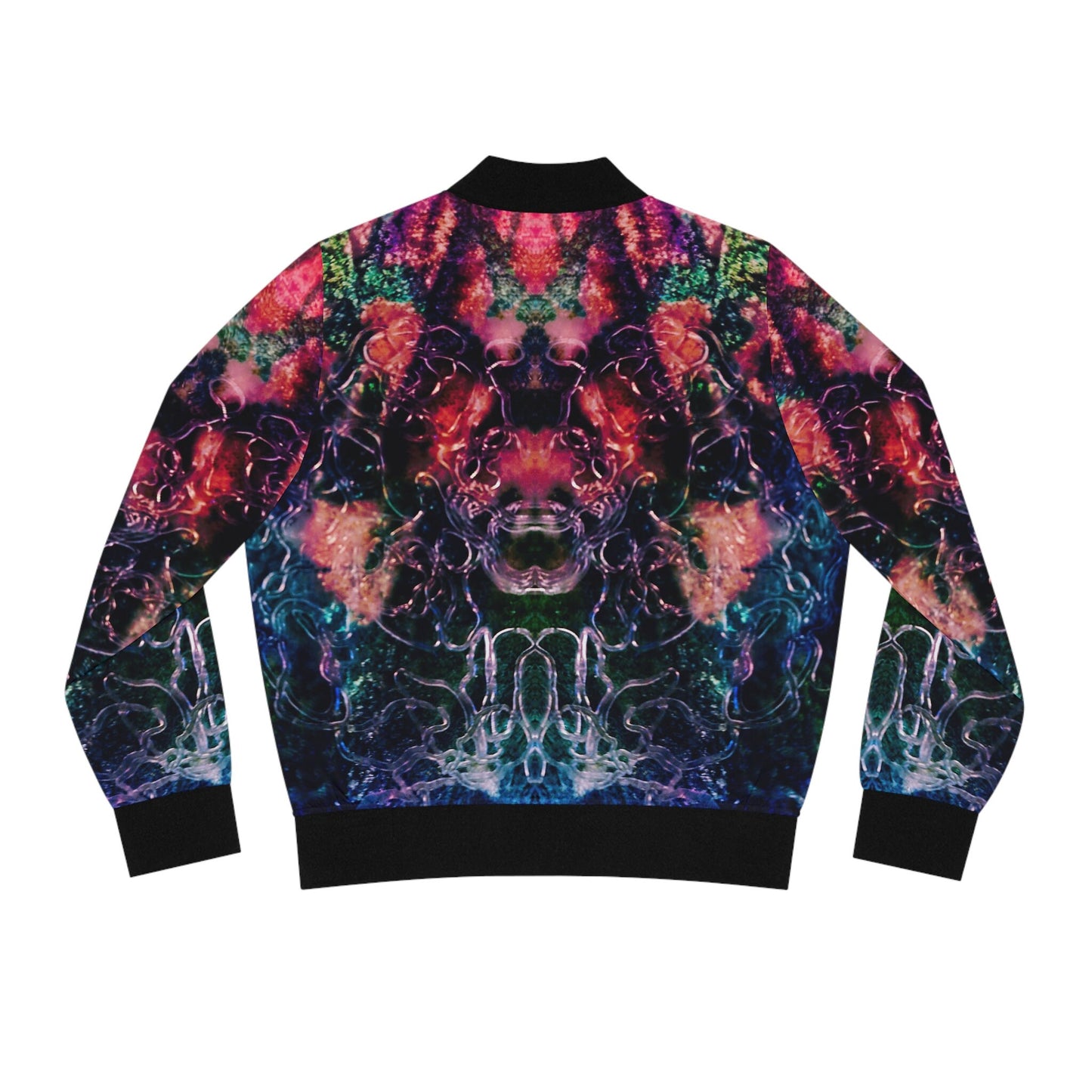 Women's Marbled Bomber Jacket: Polyester Outerwear