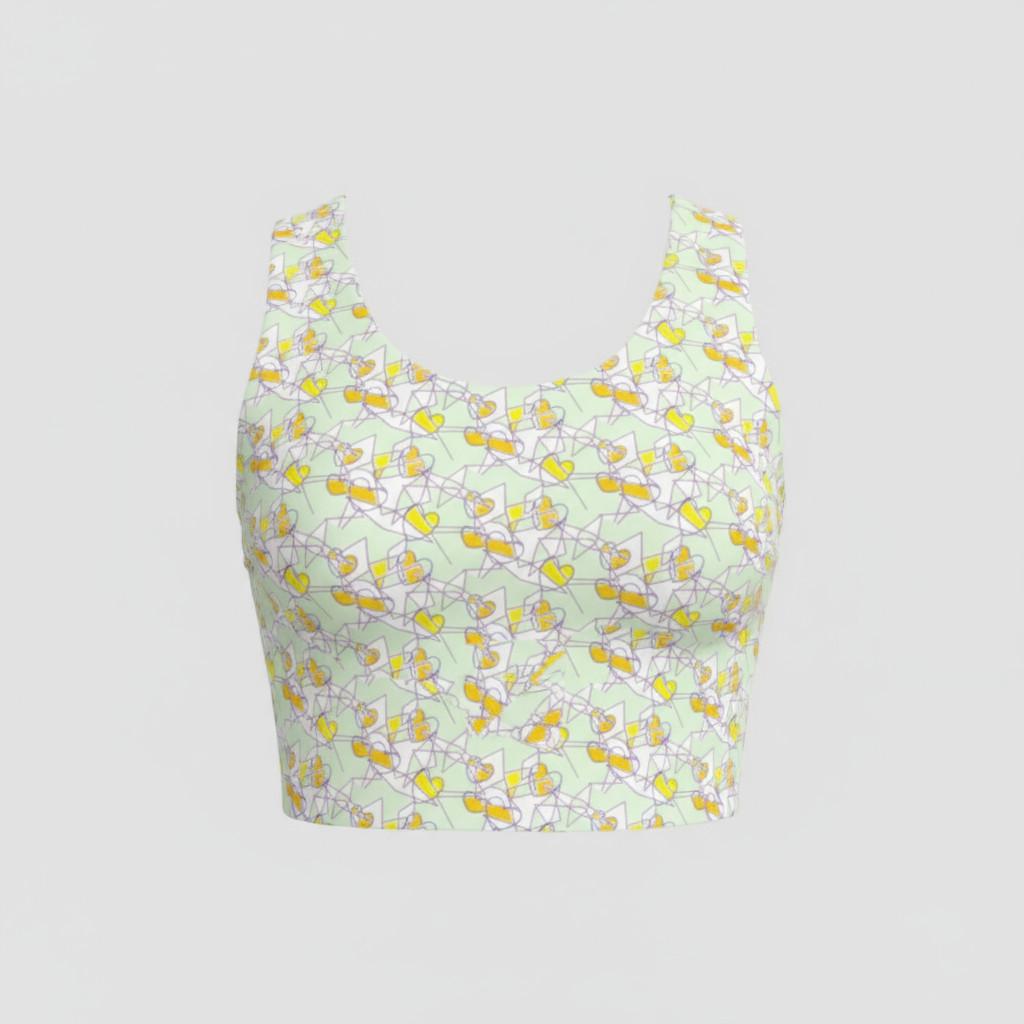 Crop Top Pastel Abstract Top