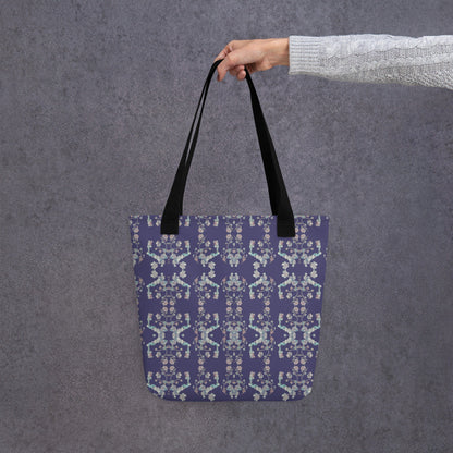 Violet Floral Tote Bag: Everyday Reusable Shopping Bag
