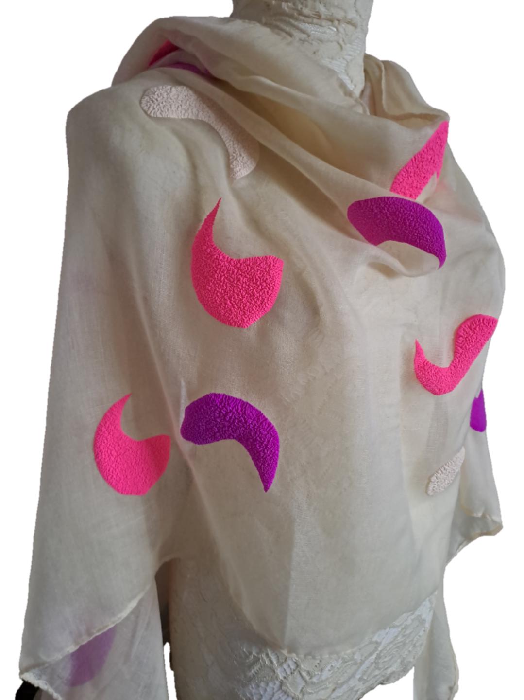 Crescent Moon Scarf Lightweight Spring Accessory Gift for Her