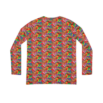 Colorful V-neck Long Sleeve Shirt: Vibrant Women's Top