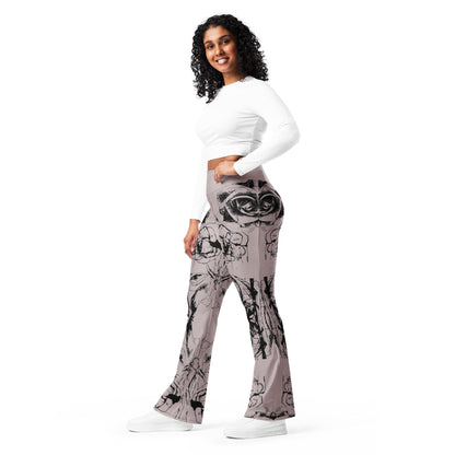 Floral Flare Leggings: High Waist Lounge Wear