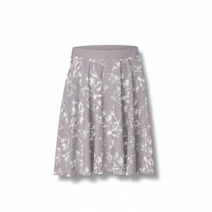 Lavender Floral A-Line Midi Skirt – Soft Flowing Summer Skirt