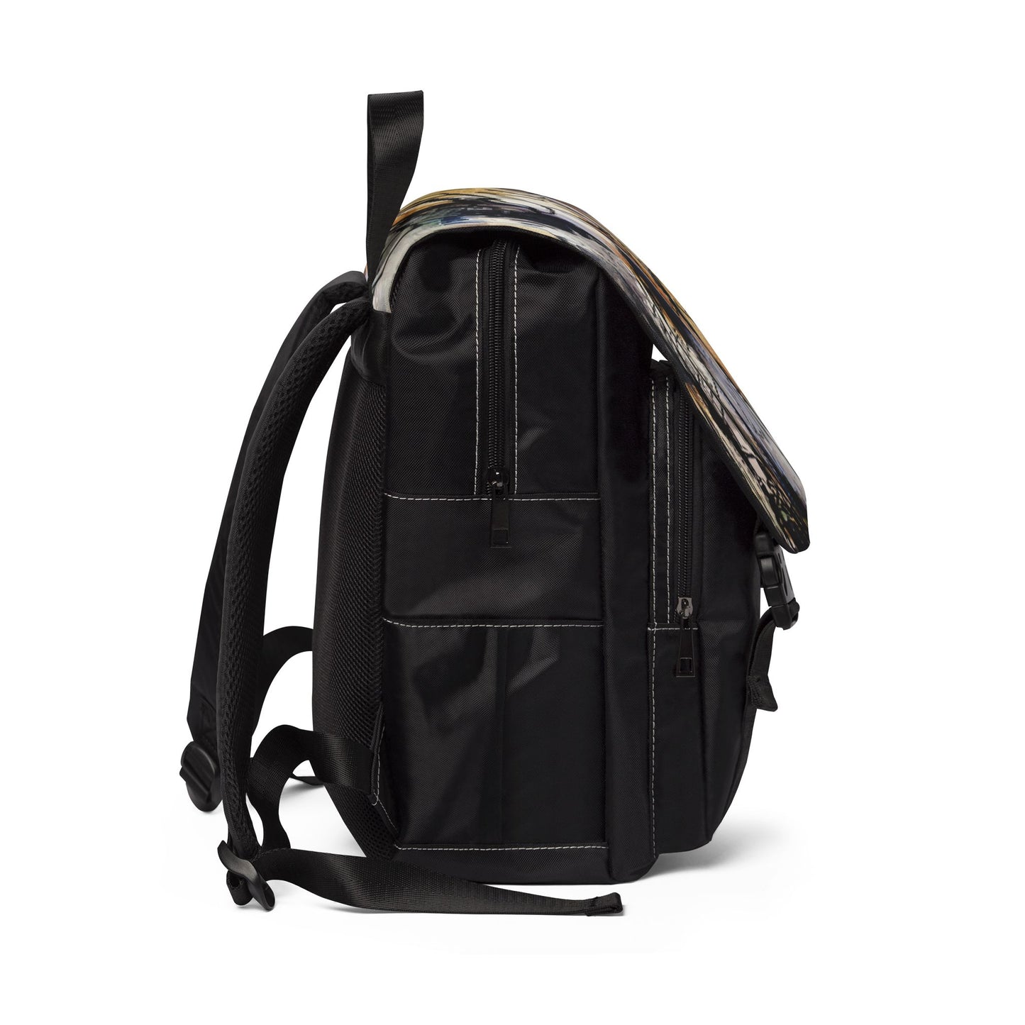 Abstract Skull Art Backpack — Canvas Casual Shoulder Backpack