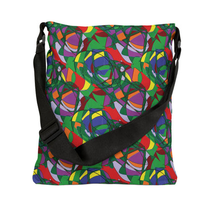 Abstract Colorful Mosaic Adjustable Tote Bag — Vibrant Geometric All-Over Print