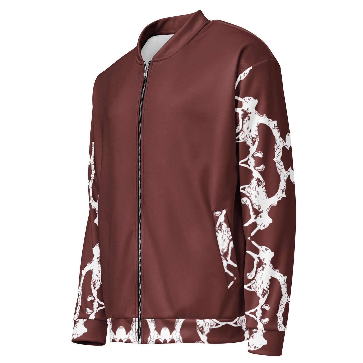 Abstract Print Bomber Jacket: Lightweight Casual Wear