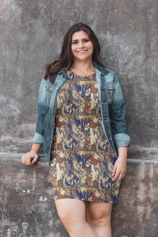 Abstract Print Dress – Plus Size Boho Chic Summer Outfit
