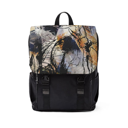 Abstract Skull Art Backpack — Canvas Casual Shoulder Backpack
