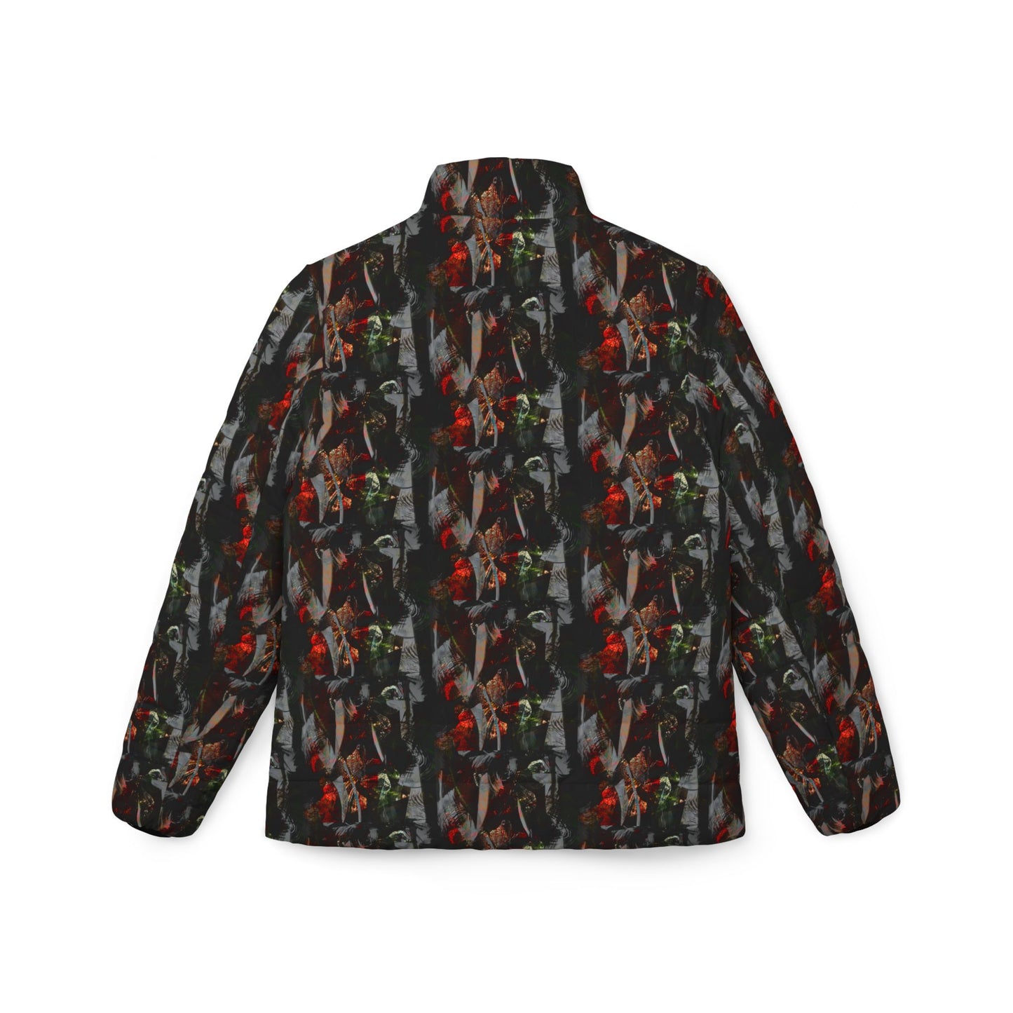 Stylish Womens Puffer Jacket with Floral Design, Trendy Outerwear, Ideal for Winter, Cozy Fashion, Gift for Her