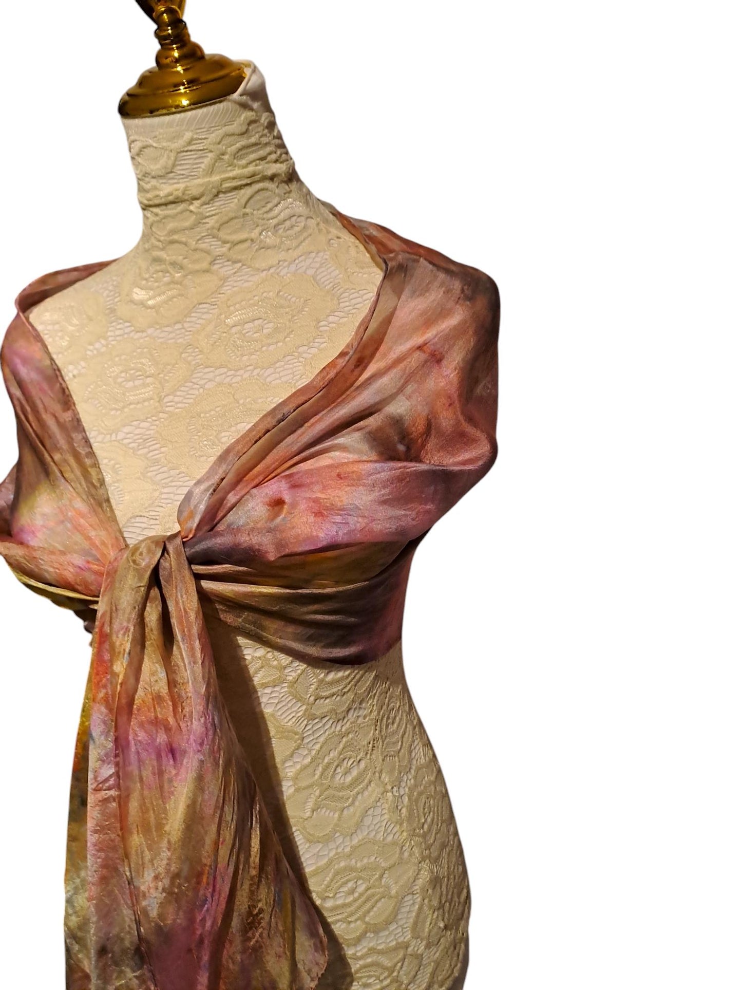 Hand-Dyed Silk Scarf: Lightweight Elegant Accessory
