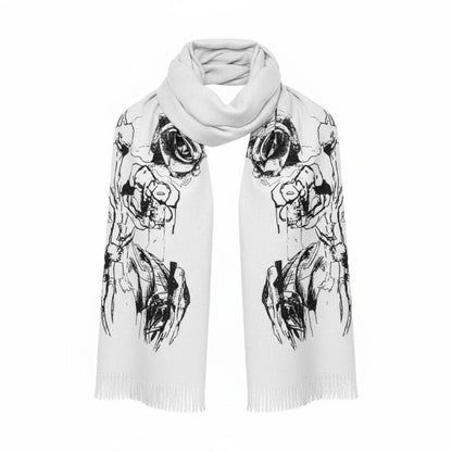 Rose Print Scarf: Elegant Floral Lightweight Wrap