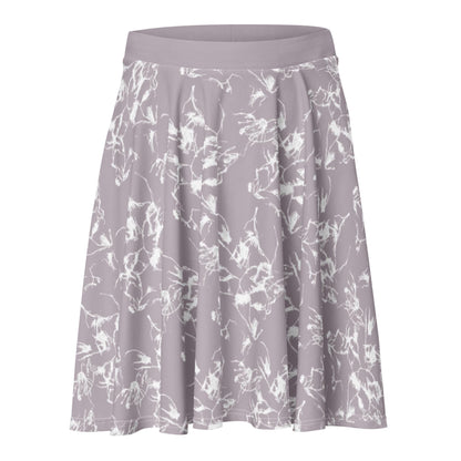 Lavender Floral A-Line Midi Skirt – Soft Flowing Summer Skirt