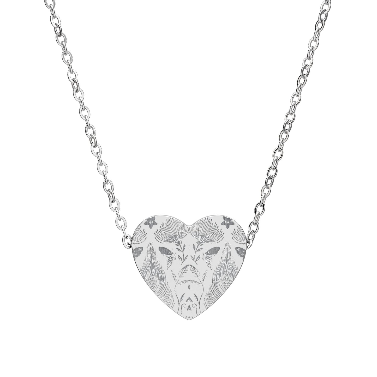 Engraved Heart Necklace — Sterling Pendant for Gifts & Anniversaries