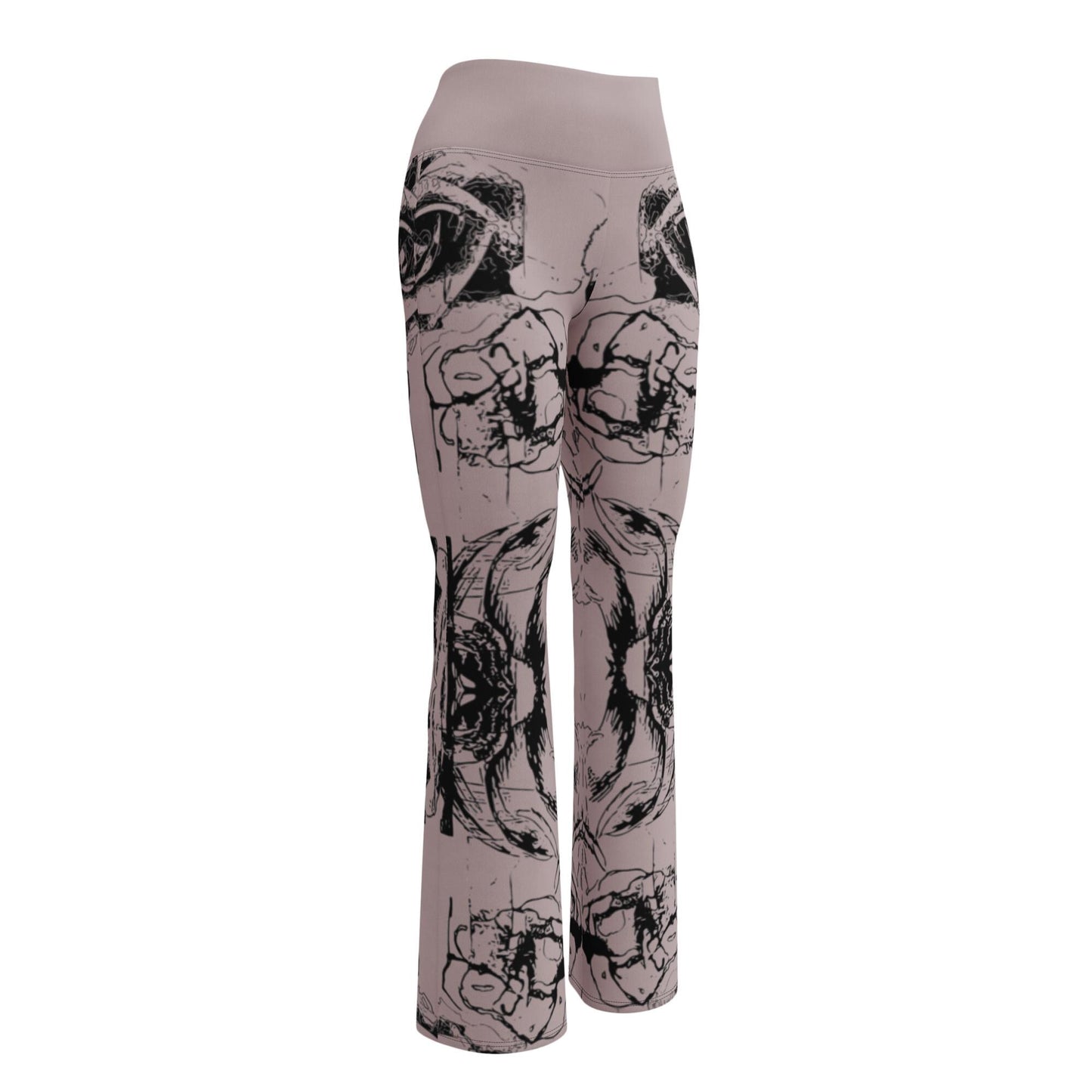 Floral Flare Leggings: High Waist Lounge Wear