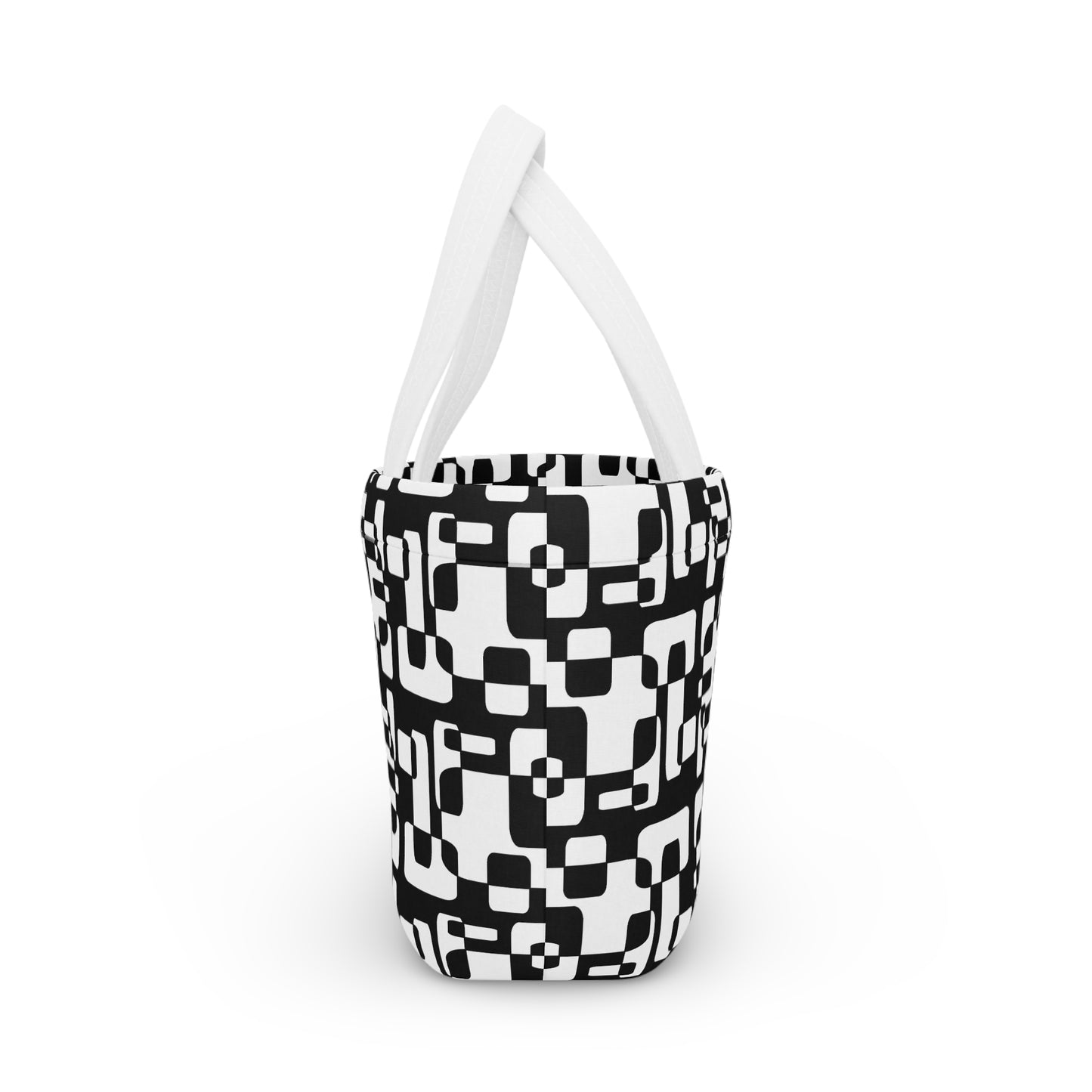 Stylish Geometric Bag for Work, Picnic, or School - Fabric Tote, Durable Insulated Bags, Modern Fashion Accessories