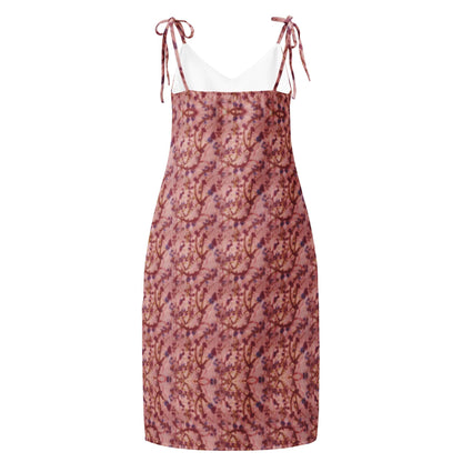 Romantic Rose Floral chiffon Slip Dress - Vintage-Inspired V-Neck Cami Midi