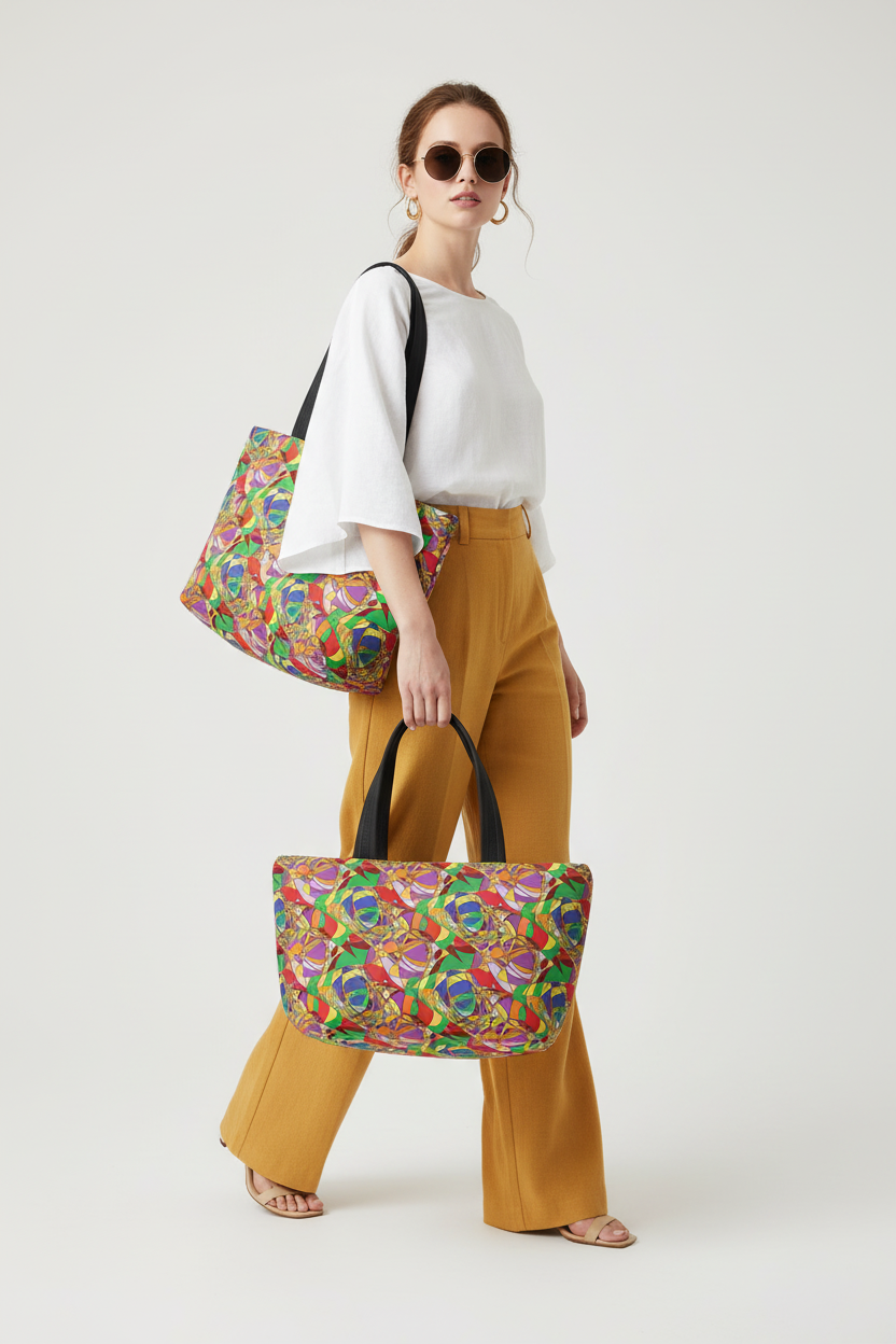 Vibrant Bag - Colorful Insulated Tote for Work, Picnics, Gifts, Eco-Friendly, Fun Design