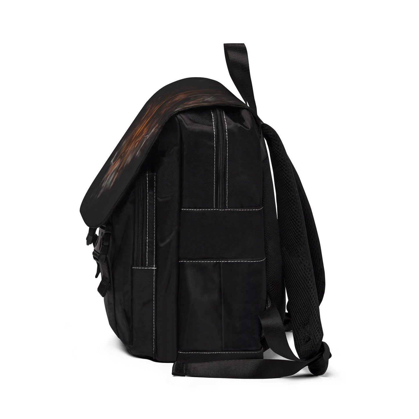 Abstract Galaxy Oxford Canvas Backpack: Unisex Flap-Top School Bag