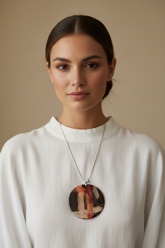 The Abstract Expressionist Medallion Necklace