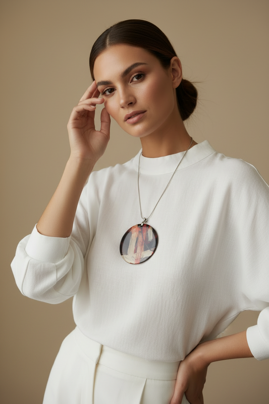 The Abstract Expressionist Medallion Necklace