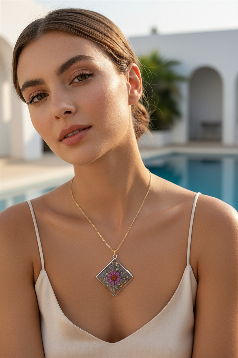 Sunlit Elegance: Floral Pendant