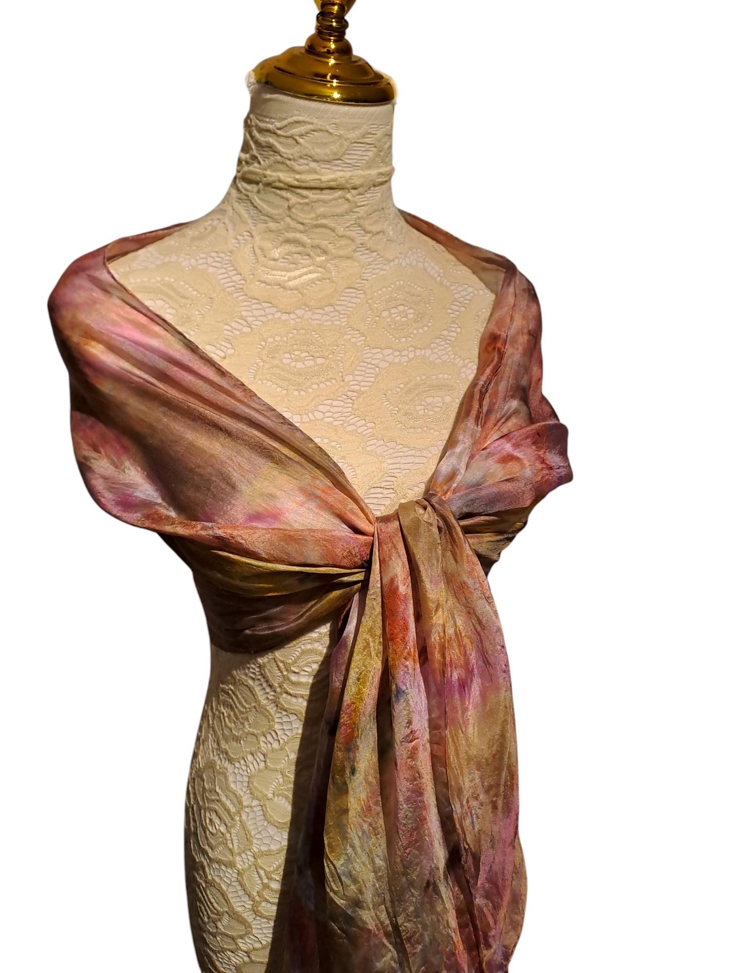 Hand-Dyed Silk Scarf: Lightweight Elegant Accessory