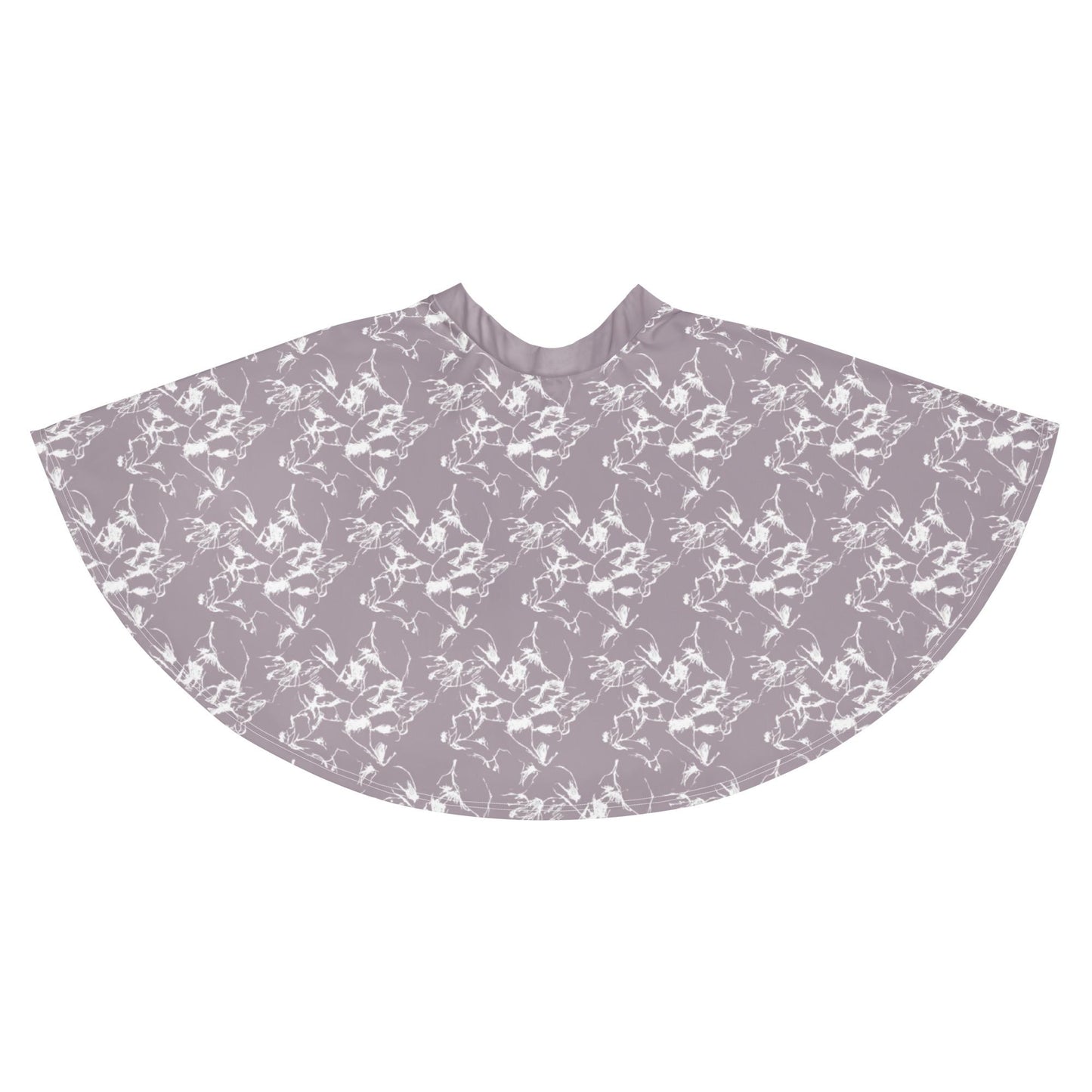 Lavender Floral A-Line Midi Skirt – Soft Flowing Summer Skirt