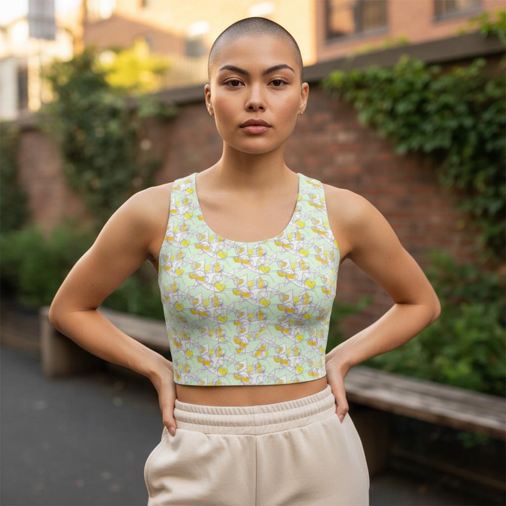 Crop Top Pastel Abstract Top