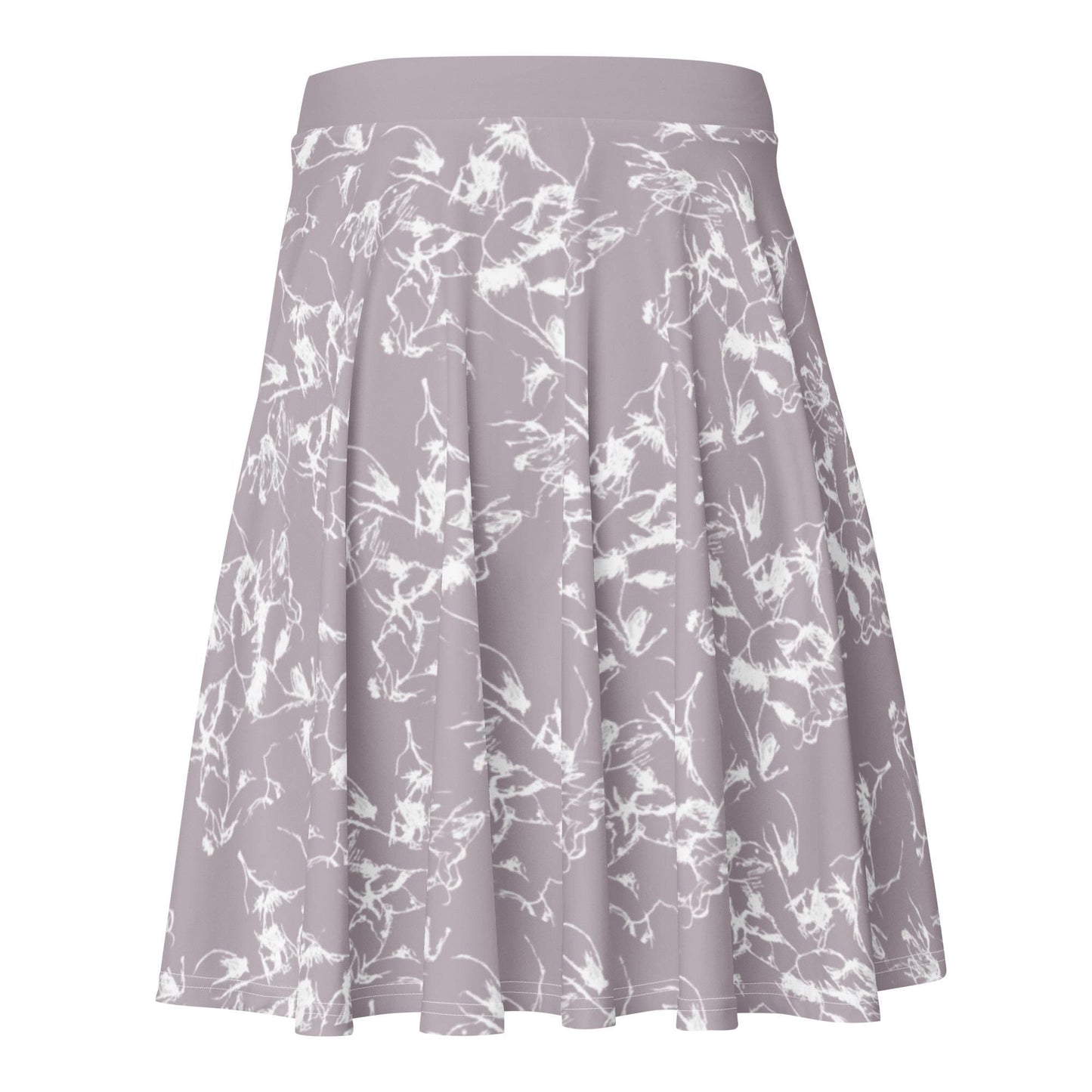 Lavender Floral A-Line Midi Skirt – Soft Flowing Summer Skirt