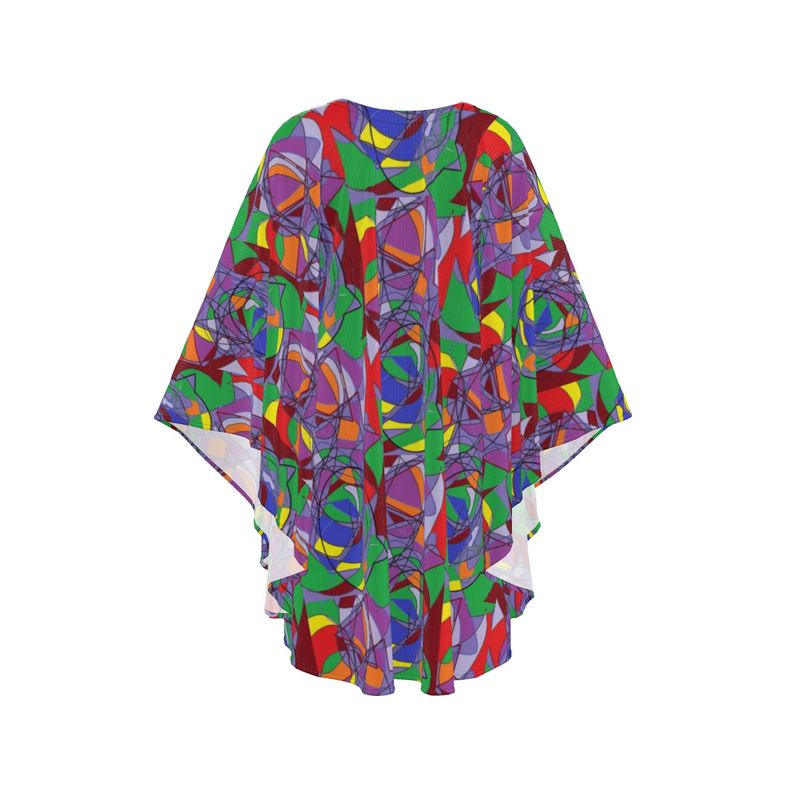 Vibrant Abstract Print Kaftan Top