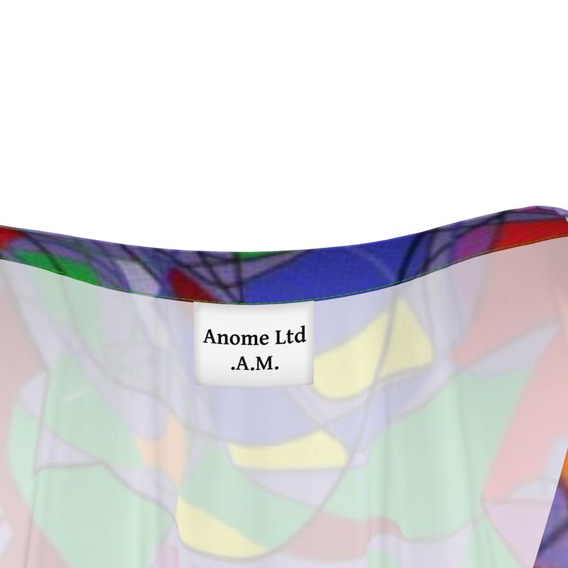 Vibrant Abstract Print Kaftan Top