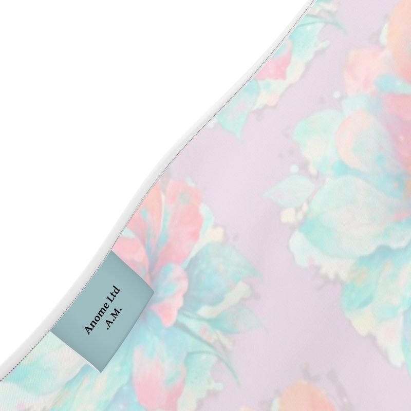 Purple Pink Floral Halterneck Dress - Summer Resort Vacation Beachwear